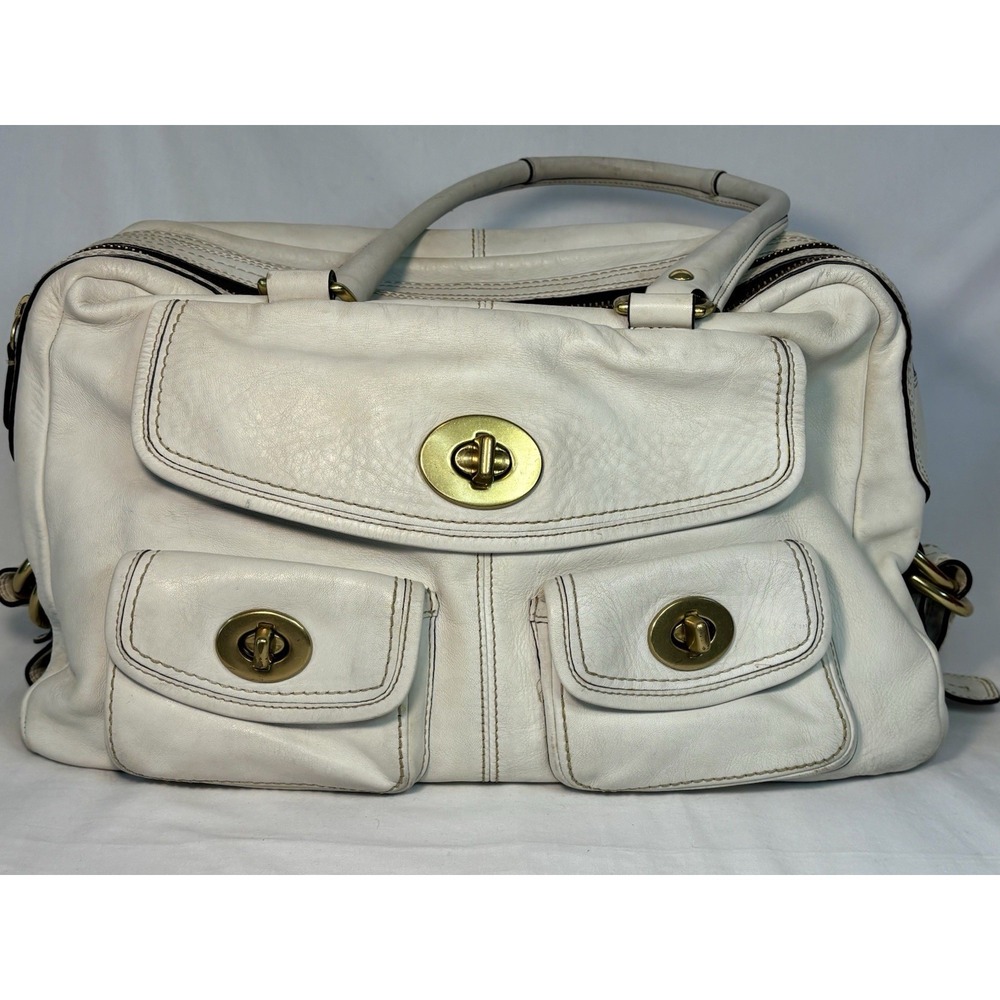 Coach Legacy Limited Edition Peyton Satchel White.